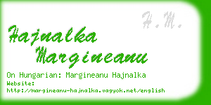 hajnalka margineanu business card